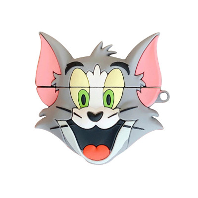 Чехол для AirPods 1/2 Epik Tom and Jerry Series Том/Серый