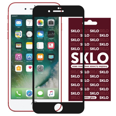 Защитное стекло для iPhone 7 Plus/8 Plus SKLO 3D Full Series Черный