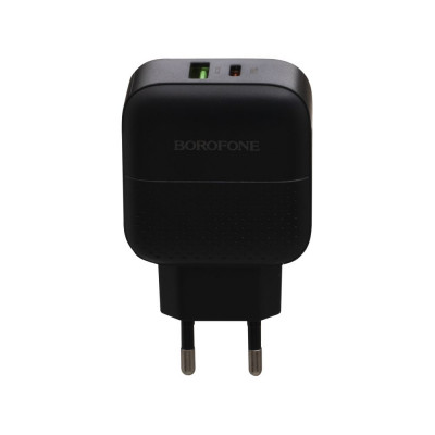 Сетевое зарядное (СЗУ) Устройство Borofone BA46A PD + QC3.0 Чёрный