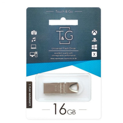 Флешка (флеш память USB) T&G 16 GB Metal 117 Стальной