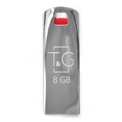 Флешка (флеш память USB) T&G 8 GB Chrome 115 Стальной