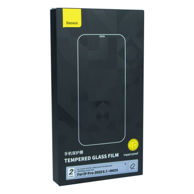 Защитное стекло 2 шт. для IPhone 13/13 Pro/14 Baseus Crystal 0.3mm Series Прозрачный