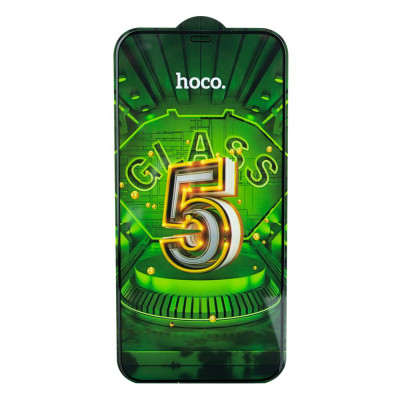 Защитное стекло 25шт. для iPhone 12/12 Pro Hoco G12 5D Чёрный