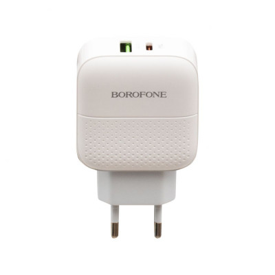 Сетевое зарядное (СЗУ) Устройство Borofone BA46A PD + QC3.0 Белый