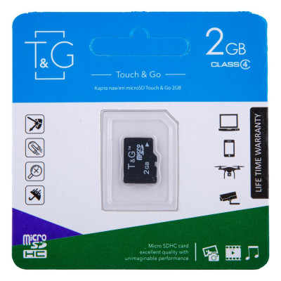 Карта памяти T&G MicroSDHC 2GB 4 Class Чёрный