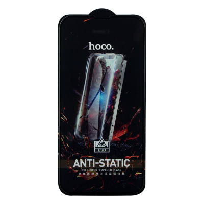 Защитное стекло 25шт. для IPhone 13/13 Pro/14 Hoco G10 HD Anti-static Чёрный