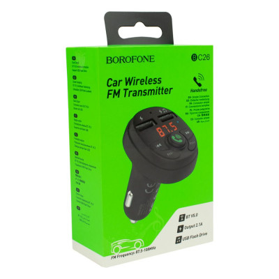 FM-трансмиттер (модулятор) Borofone BC26 Чёрный