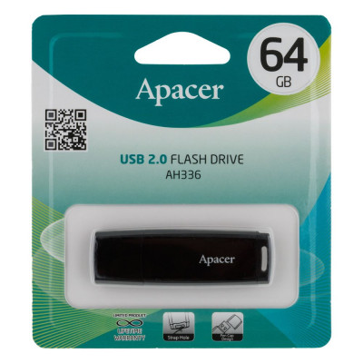 Флешка (флеш память USB) Apacer AH336 64 GB Черный