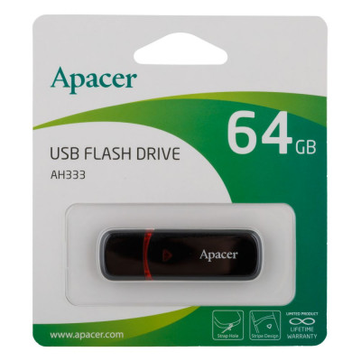 Флешка (флеш память USB) Apacer AH333 64 GB Черный