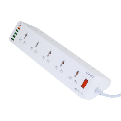 Сетевой удлинитель LDNIO SC10610 (10 ports / 1PD / 1QC3.0 / 4 USB / 2m) Белый