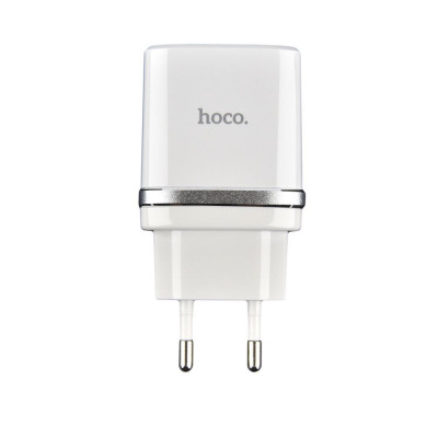 Сетевое зарядное (СЗУ) Устройство Hoco C12Q QC 3.0 18W Micro Белый