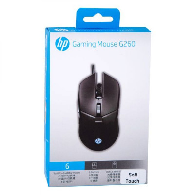 Мышка проводная HP G260 Чёрный (soft touch)