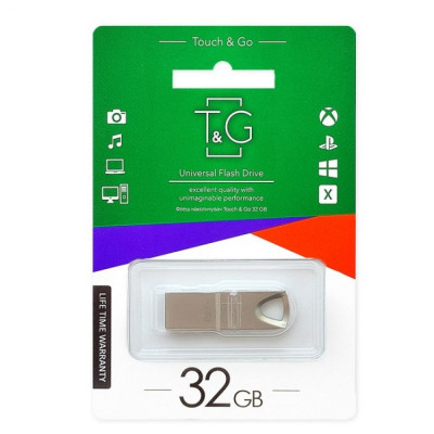 Флешка (флеш память USB) T&G 32 GB Metal 117 Стальной