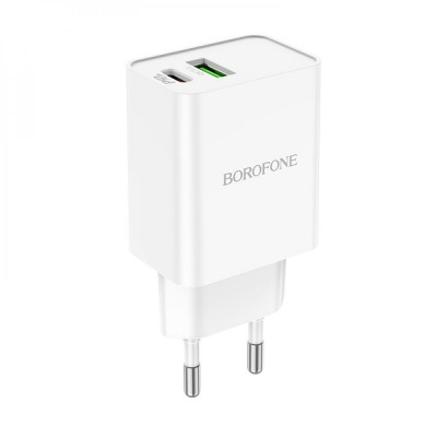 Сетевое зарядное (СЗУ) Устройство Borofone BA69A Resource PD20W+QC3.0 Белый