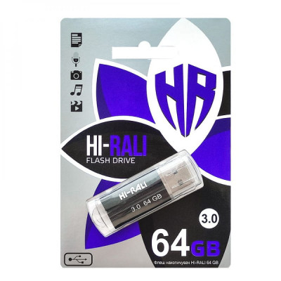 Флешка (флеш память USB) USB 3.0 Hi-Rali Corsair 64 GB Черный
