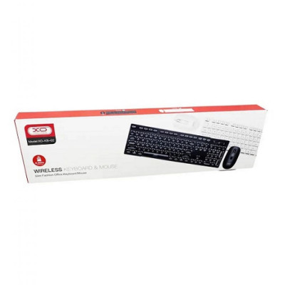Комплект беспроводная клавиатура и мышь XO KB-02 Белый