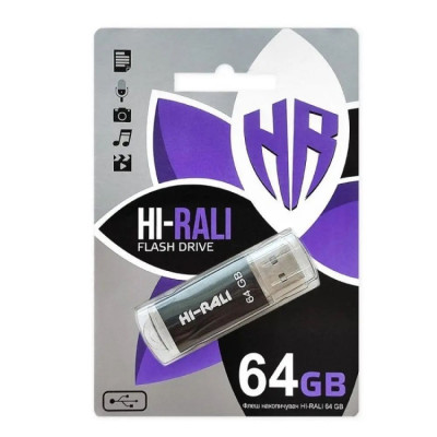 Флешка (флеш память USB) USB 3.0 Hi-Rali Rocket 64 GB Черный