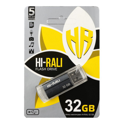 Флешка (флеш память USB) Hi-Rali Corsair 32 GB Серый