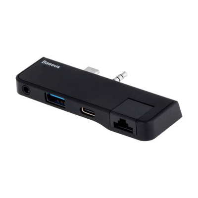 USB-хаб для Microsoft Surface Go Baseus USB 3.0 / Type-C / RJ45 / AUX CAHUB-FG Черный