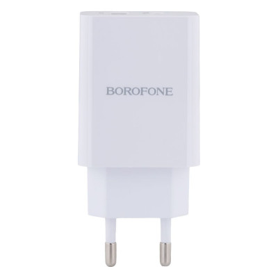 Сетевое зарядное (СЗУ) Устройство Borofone BA56A PD 20W + QC3.0 Белый