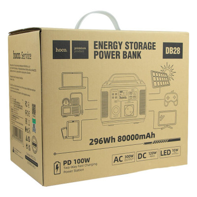 Портативная зарядная станция Hoco DB28 300Wh EU plug