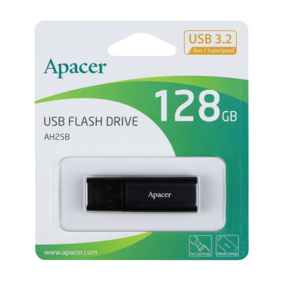 Флешка (флеш память USB) USB 3.2 Apacer AH25B 128 GB Черный
