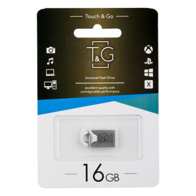 Флешка (флеш память USB) T&G 16 GB Metal 106 Стальной
