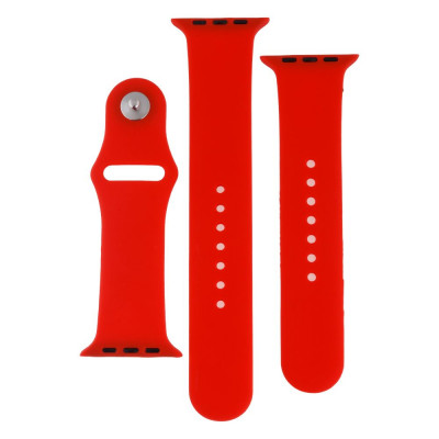 Ремешок для Apple Watch 42/44/45/49 mm TTech Band Silicone Two-Piece 14 Red