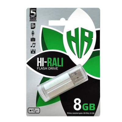 Флешка (флеш память USB) Hi-Rali Corsair 8 GB Стальной