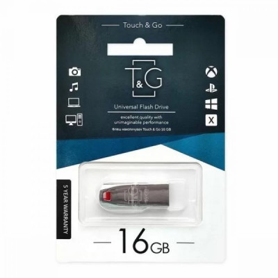 Флешка (флеш память USB) T&G 16 GB Chrome 115 Стальной