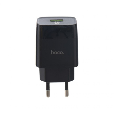 Сетевое зарядное Hoco C72Q Glorious QC3.0 Micro Черный