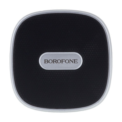 Автомобильный держатель магнитный Borofone BH44 Smart air outlet Чёрно-Стальной