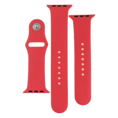 Ремешок для Apple Watch 42/44/45/49 mm TTech Band Silicone Two-Piece 37 Rose red