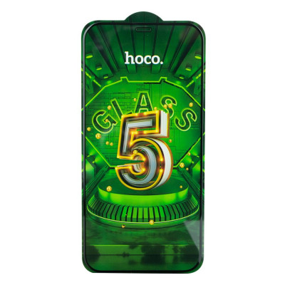 Защитное стекло 25шт. для iPhone 12/12 Pro Hoco G12 5D Чёрный