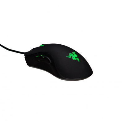 Мышка проводная Razer DeathAdder Chroma Чёрно-Зелёный