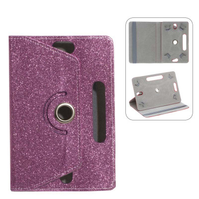 Чехол универсальный для планшета 7" TTech 360° Glitter Series фиолетовый
